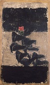 香月泰男 椿 油彩